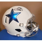 Emmitt Smith signed Dallas Cowboys Full Size Flat White Replica Football Helmet Beckett Authenticated